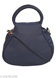 Blue kid's sling bag with gold trim