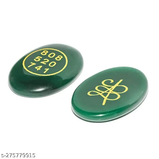 Green Jade Zibu Symbols Coin, attracts wealth & prosperity, lab-certified, oval-shaped natural gemstone for Feng Shui