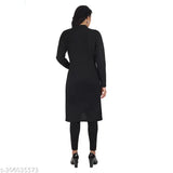 Black woolen kurta
