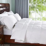 White, cotton SHAPJW single comforter with baffle box construction for luxurious sleep, made by premium brand Linenwalas in India