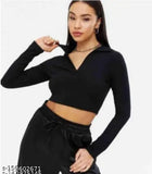 Black Lycra long-sleeve caller full baju on mannequin