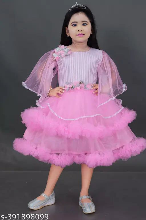 Embellished net dress for girls birthdays and weddings, India origin