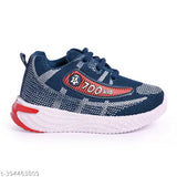 Blue, white, and red casual shoes with "200% Kids" logo