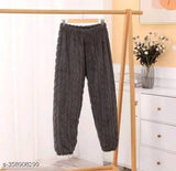 Red embroidered wool nightsuit set (T-shirt & pyjama), trusted Indian brand