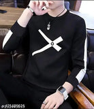 Comfy cotton blend full sleeve printed round neck t-shirt, refreshing men's fashion in various sizes