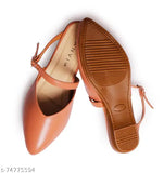 Peach synthetic leather slip-on sandals for women and girls, durable and comfortable beach shoes by CANVI