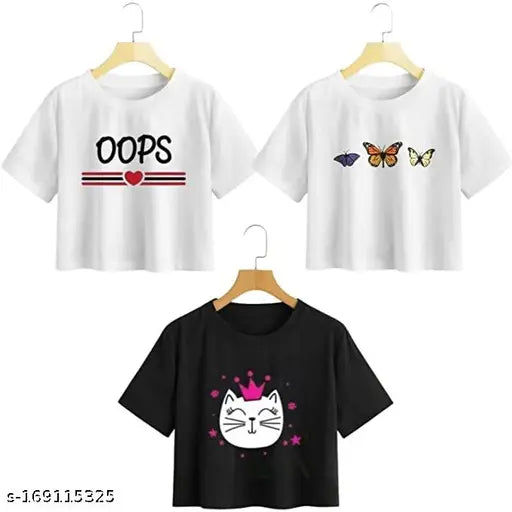 Cotton Cintia Half Sleeve Top, printed pattern, regular fit for women & girls