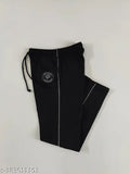 Black woolen ladies lower leg leggings, 3/4 length, high waist, black drawstring