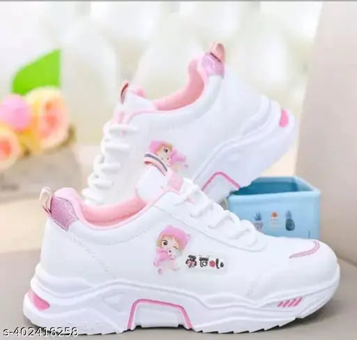 White mesh sneakers with PVC sole, lace-up fastening - Megpar casual women's shoes for a stylish, comfortable fit. Made in India