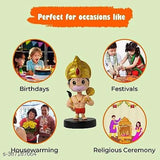 Natural resin Buko bobblehead Shakey figure with mobile holder, adorable car interior decoration