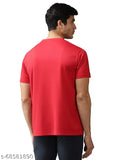 Red and white multicolor dryfit micropolyester active performance sports t-shirts for men, pack of 2. Polyester, solid pattern, short sleeves