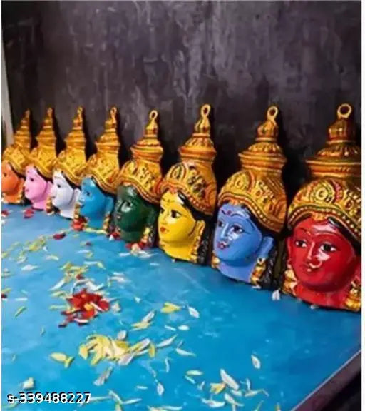 Nava Durga faces, Om fashion, religious, Hindu festival decoration