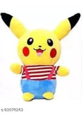 Multicolor Pikachu teddy bear, soft & huggable kids' birthday gift - 30cm (India-made)