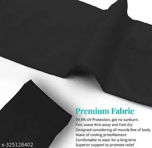 Black cotton baseball cap with stretchable arm sleeves, stylish Wayfarer sunglasses and free mask - perfect casual wear for men, origin India