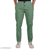 Women's cotton long pants plaid patterned winter lounge wear