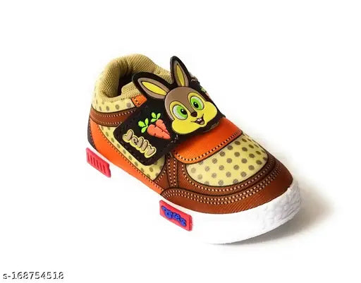 Vibrant jelly shoes with cartoon bunny design, suitable for kids aged 14 years