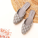 Grey crochet slippers