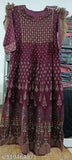 Magenta embroidered anrakali kurta