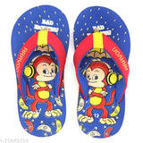 Cartoon character EVA foam slippers combo for kids, printed net pattern on artificial leather/rexine, fun and comfortable casual wear