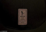 Adjustable cotton baseball cap, black and maroon with printed net pattern for men and boys. Made in India