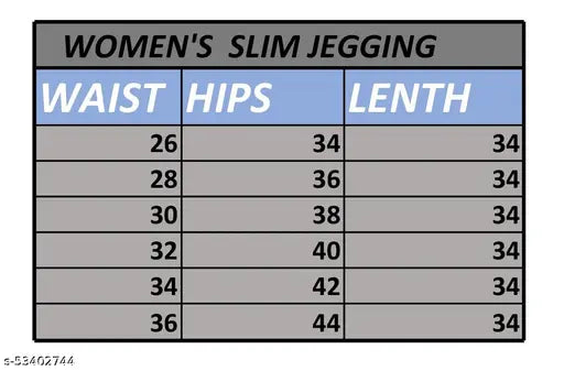 Women's Gym Wear Ankle Length Jeggings Pack Of 6(Size:-26 To 36)