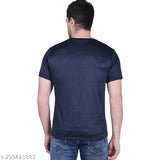 Men's cotton blend round neck half sleeves regular fit tshirt, ultra soft, comfortable, lightweight - Indian summer appropriate