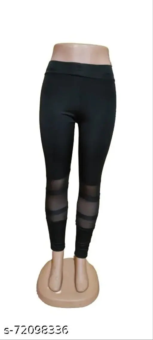 Colorblocked polyester yoga track pants for girls and women, stretchable and comfortable, ideal for yoga, cycling, running, and other sports activities. Made in India