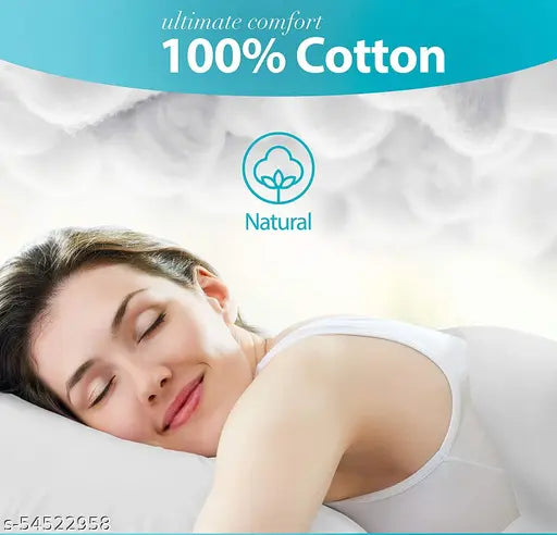 100% Cotton Bedsheet - White, 300 TC, Smooth & Comfortable