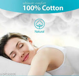 100% Cotton Bedsheet - White, 300 TC, Smooth & Comfortable