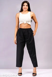 Indian-origin solid color cotton pants, 2-pack suitable for both formal and casual wear