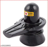 Handcrafted black marble Shivling idol for home puja, ideal for Shivratri Saawan Jalabhishekam