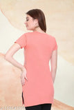 IN Love Women's Longline Cotton Side Slits Side Pocket Tops & tunic