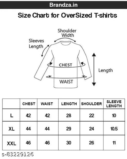 Oversized printed cotton t-shirt (unisex), premium quality, three-quarter sleeves, India origin