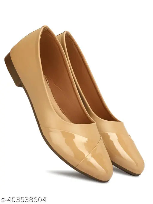 Indian-made, colorblocked PU ballerinas - 602 Dual slip-on shoes
