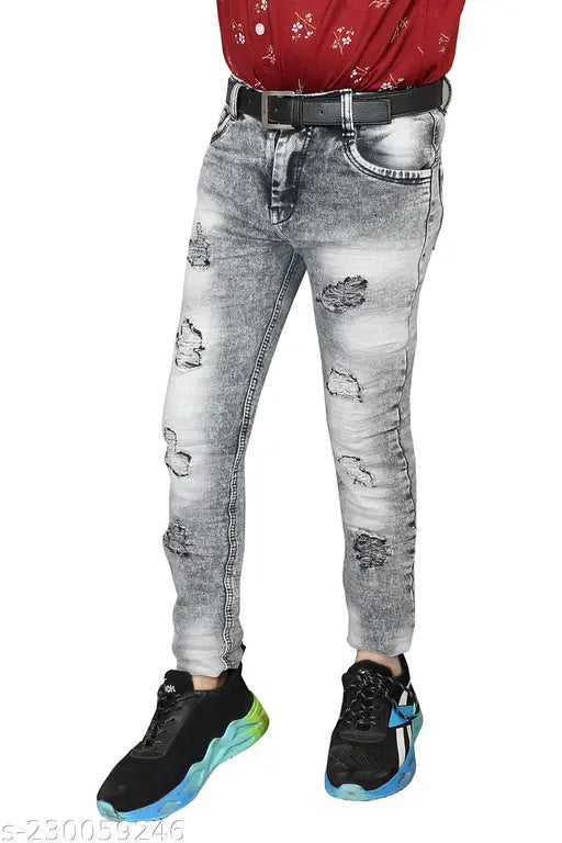 Denim jeans for men, dyed/washed, size 26 or 28, attractive fit from India