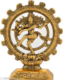 Oxide metal Natraj Statue, Dancing Shiva for home decor, Hindu religious showpiece - 6"L x 8"H x 2"B