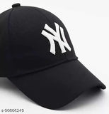 Black cotton baseball cap, black sunglasses, black watch combo; embroidered net pattern. Men's/boys accessory set from TEKZIE, pack of 3 (India origin)
