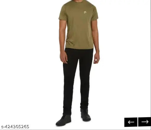 Men's black polycotton solid denim jeans, size 28-34 from India