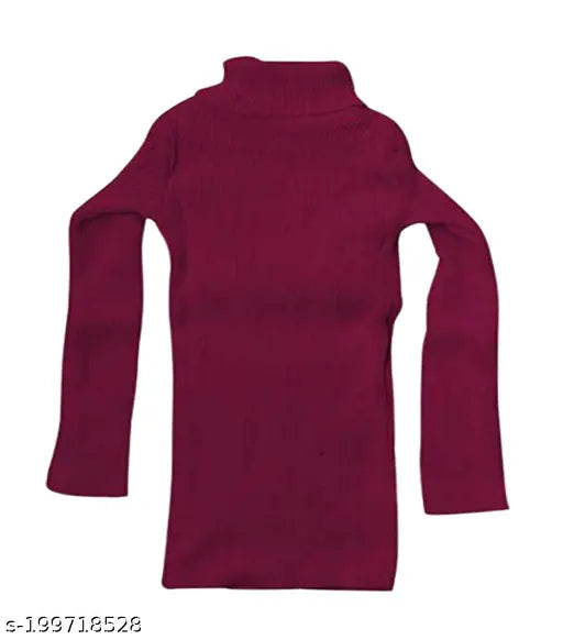 Wool kids sweaters, solid pattern, winter skivvy pack for 1-5 years