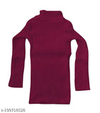 Wool kids sweaters, solid pattern, winter skivvy pack for 1-5 years