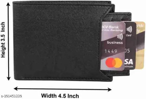 Faux leather violet men's wallet, 3 compartment two-fold purse for stylish storage and everyday essentials