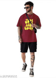 Multicolor printed cotton blend round sleeves mens t-shirt pack of 2, fashionable clothing from Trond's latest collection, style for every story