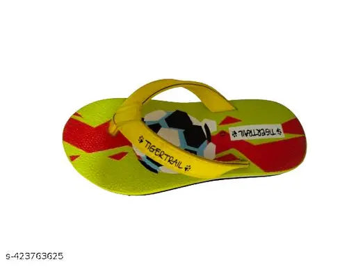 Green cartoon character football slipper for kids - unisex sizes 3.5-4 years to 8 years