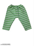 Green and white striped kids winter jacket and pajamis set