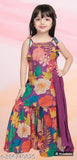 Georgette mullick girls kurti & palazzo set, printed a-line dress for casual wear aged 3-14, India origin