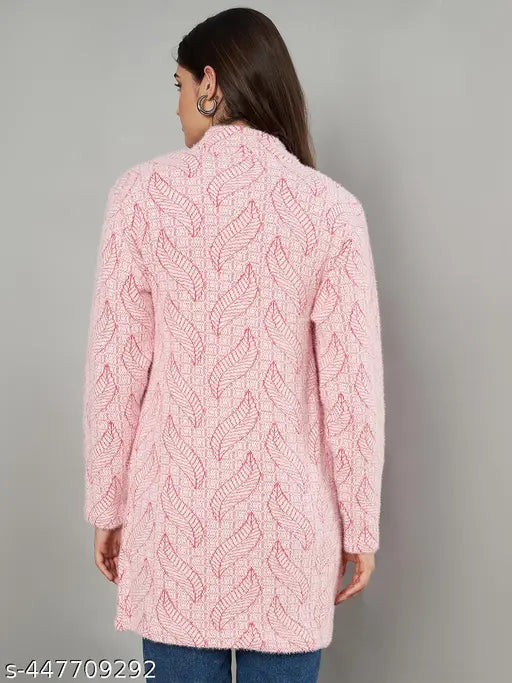Embroidered net wool party sweater for women, warm and stylish eWools winter wear from India
