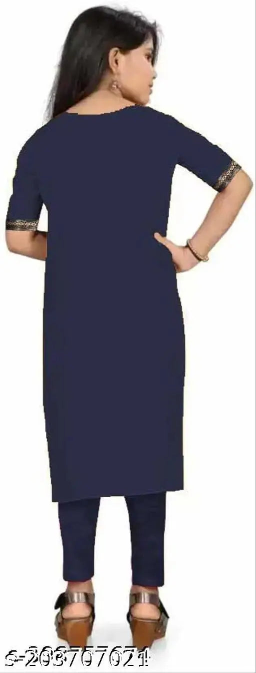 Fancy modern cotton kurti & kurtas combo for cute girls, self-designed long sleeve cotton outfits from India