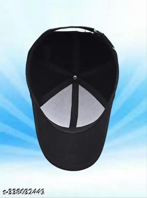 Black cotton baseball cap - comfortable, stylish sun protection for all sports and activities