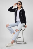 Cotton Blend Hooded Women's Jacket - Soft, Fashionable, and Perfect for Winters