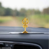 Metal Soolam Trishul Car Dashboard Idol - Decorative showpiece for home & office, handcrafted in India